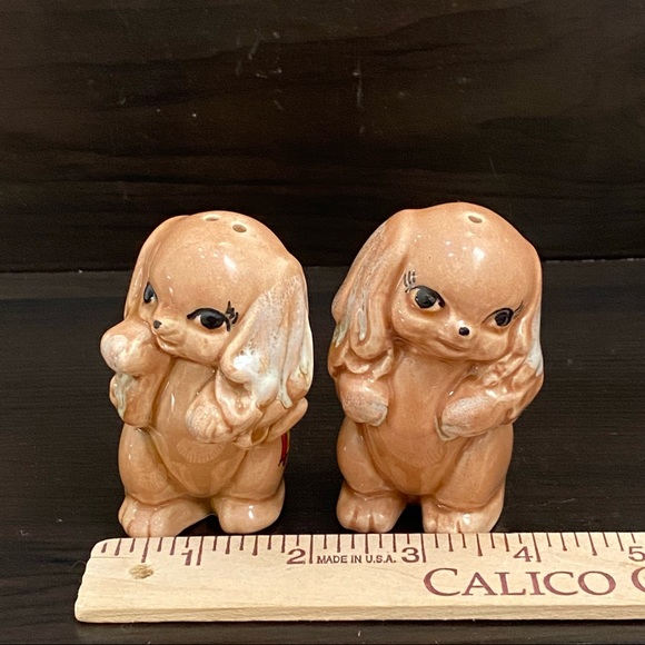 Vintage Cocker Spaniel Kitsch Dog Ceramic Salt & Pepper Shaker Set - Picture 10 of 12